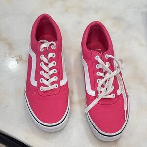 Vans Pink and White Women's Sneakers